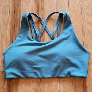 Senita Athletics: Teal Strappy Sports Bra